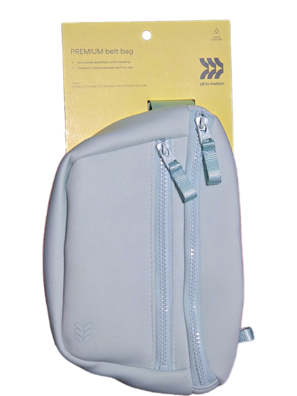 All in Motion - Premium Belt Bag - Light Turquoise Blue